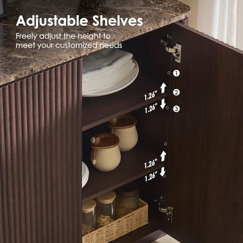 34" Fluted Sideboard Cabinet - Image 5
