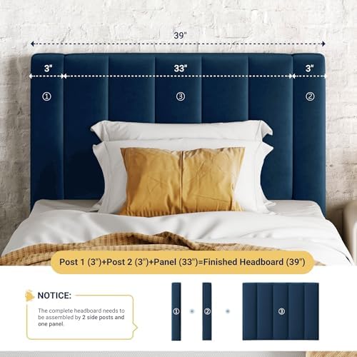 Allewie Twin Bed Frame/Velvet Upholstered Bed Frame - Image 2