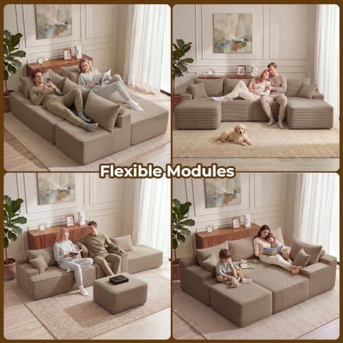 Mangodan Cloud Sectional Couch, Boneless Couches - Image 4