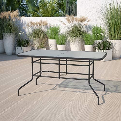 Flash Furniture 31.5x55 in Tempered Glass Table, - Image 2
