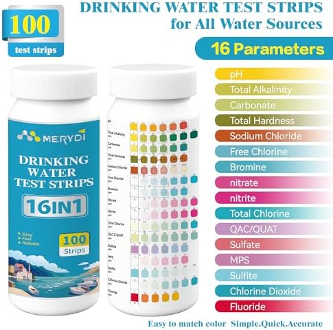 Drinking Water Test Strips, 16 in 1 Well & Tap Water Test Strips 100 Strips - Image 2