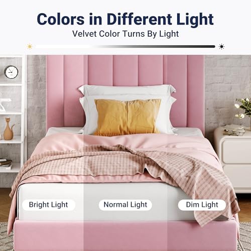 Allewie Twin Bed Frame/Velvet Upholstered Bed Frame - Image 4