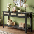 SUPERJARE Rattan Console Sofa Table by SUPERJARE