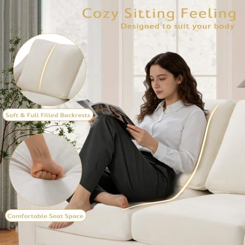 2 Pieces Chenille Sofa Set w/Soft Back Cushion - Image 7