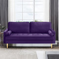 67" Velvet Loveseat Sofa Couch, Tufted Upholstered 2-Seater Couch by RXRRXY