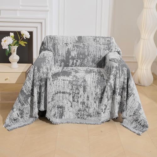 MEETSKY Small Couch Cover Oversized Chair Cover Washable, Chenille Soft Throw by MEETSKY