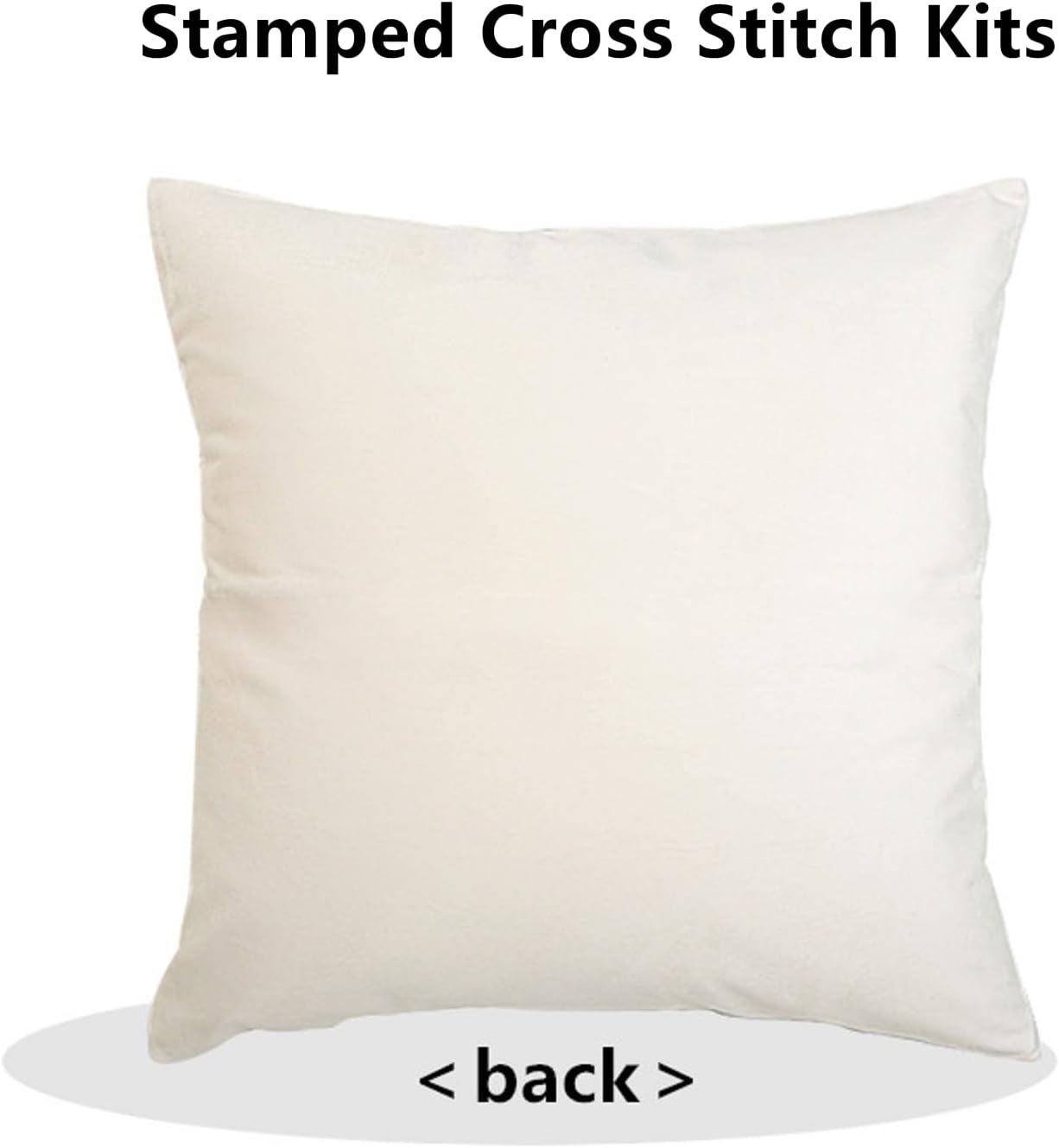 Stamped Cross Stitch Kits for Adults Beginners Pillow Needlepoint Kit with Embroidery Pattern Needlework Kit Prestamped Stitches Kit 11CT Cross Stitching-Cat Admiring The Moon 18x18 inch