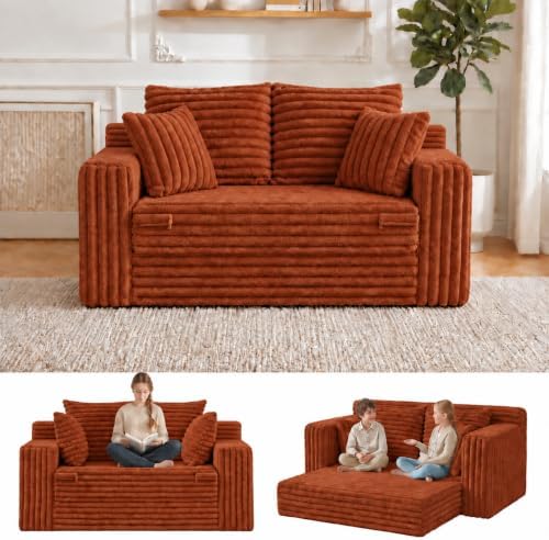 3-in-1 Convertible Sofa Bed: Boneless Loveseat Sleeper & Folding Couch Bed by Winzoo