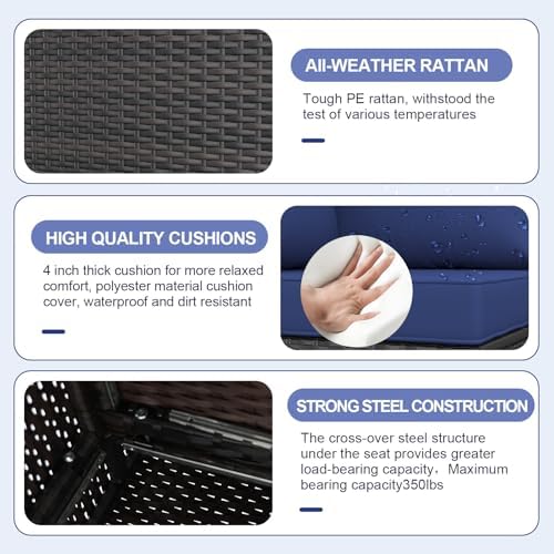 Outdoor Wicker Patio Furniture Set - Image 3