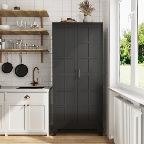 COFaR 71" Black Metal Storage Cabinet - Image 7
