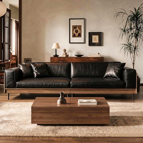 106“ 4-Seater PU Leather Sofa Couch - Image 3