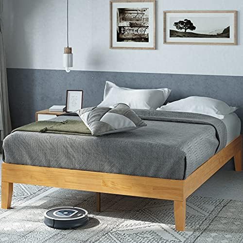 Zinus Moiz Deluxe Wood Platform Bed Frame, Wood Slat Support, No Box Spring by ZinusInc