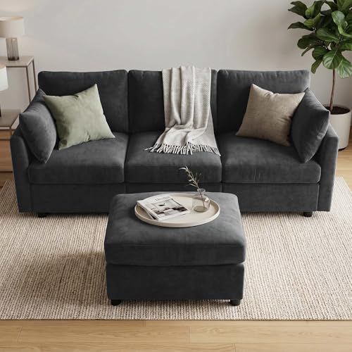 Iroomy Sectional Couch for Living Room, Comfy L Shaped Convertible Sofa - Image 3