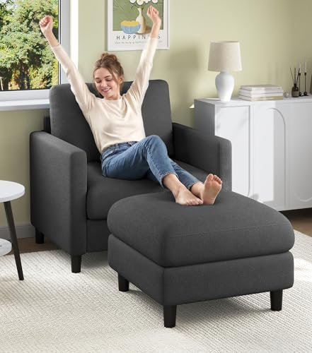 Welzona Sofa Accent Chair with Ottoman by WelzonaDirect