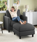 Welzona Sofa Accent Chair with Ottoman by WelzonaDirect