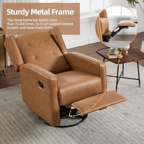 CANMOV Swivel Rocker Recliner Chair Set of 2, Nursery Glider Chair, Nursery - Image 6