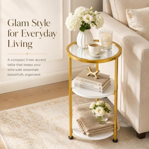 3-Tier Tempered Glass Side Table - Image 3
