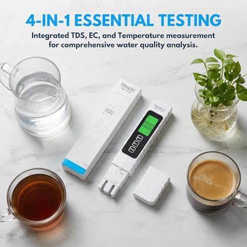TDS Meter Digital Water Tester 4 in 1 TDS EC & Temperature Meter, 0-9999 ppm - Image 6