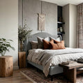 Allewie Queen Size Bed Frame, Plush Velvet Wingback, Modern Style by Allewie