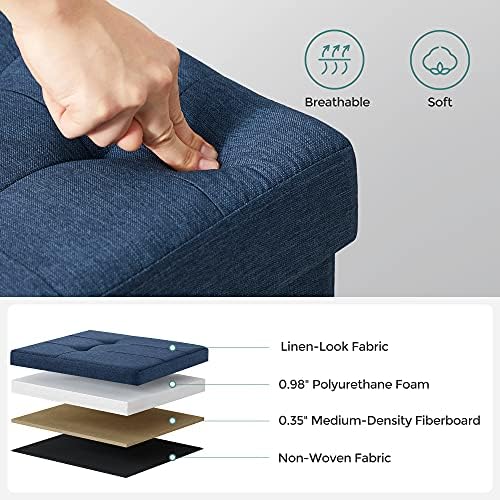 SONGMICS 30 Inches Folding Storage Ottoman Bench, Load 660 lb - Image 4