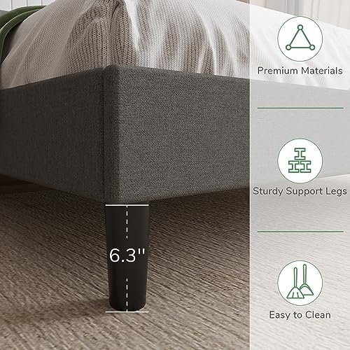 Novilla Full Size Bed Frame No Box Spring Needed - Image 6