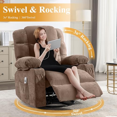 MAHOMICO Swivel Rocker Recliner Chair - Image 4