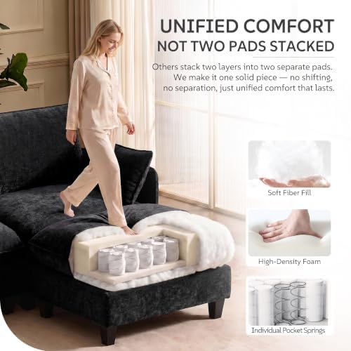 Ihanherry 72" Loveseat Sofa, Cloud Couch - Image 4