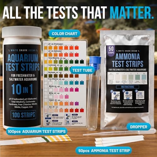 Aquarium Test Strips 11 in 1 | 150 Strips | Tests pH, Nitrite & More | - Image 7