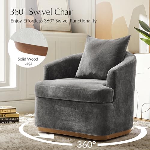 HULALA HOME Modern Swivel Accent Chair - Image 3
