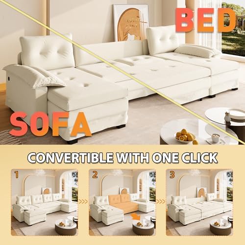 109.5" U-Shaped Sleeper Sofa - Image 6