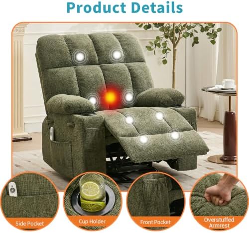 IDEALHOUSE Oversized Rocking Recliner Chair - Image 5