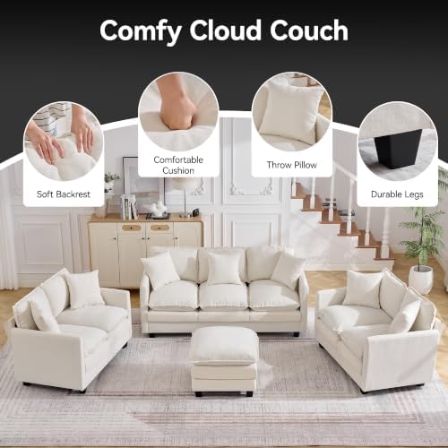 Cloud 2 Pieces Sofa Set, 2+3 Seater Couch, Modern Sofas Sets - Image 5