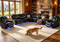Leather Power Reclining Sectional Sofa Set by PonlivingFurniture
