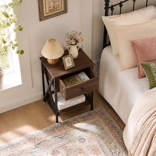 VECELO Nightstand, Modern Bedside End Table, Night Stand - Image 7