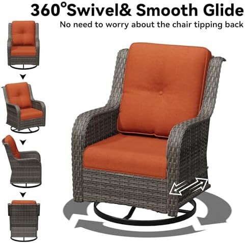 Outdoor Swivel Rocker Patio Chair - Image 4