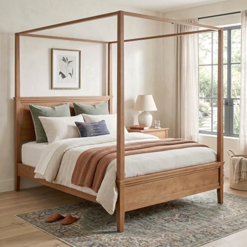 Merax Seadrift King Size Canopy Bed - Image 3