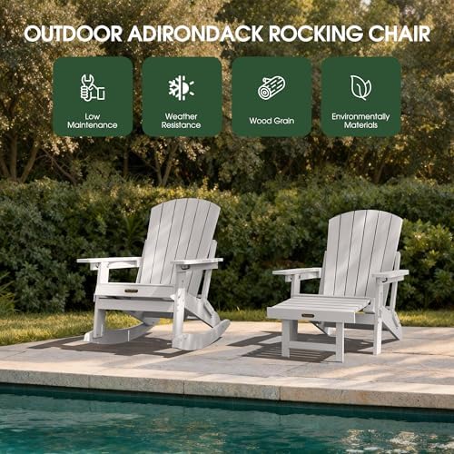 4-in-1 Adirondack Rocking Chair, - Image 5