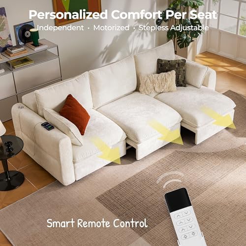 103" Electric Pull Out Sleeper Sofa Bed, 2in1 Power Extendable Couch Bed - Image 4