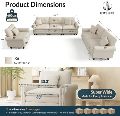 HERA'S HOUSE Modular Sectional Sofa Set - Image 2