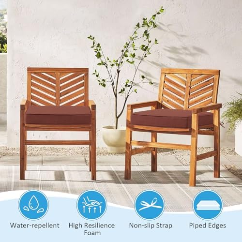 18.5 x 16 Inch Sunbrella Outdoor Chair Cushions - Image 4