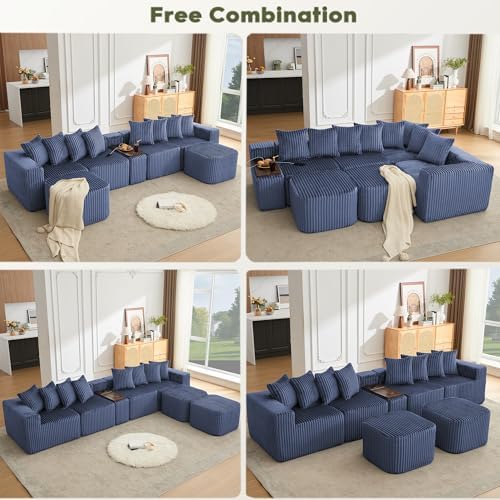 ivoros 137 Inch Modular Sectional Sofa Couch, Oversized Modern Cloud Couch - Image 6