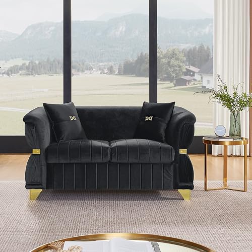KEIKI 62" Luxury Oversized Velvet Chesterfield Sofa by KEIKI