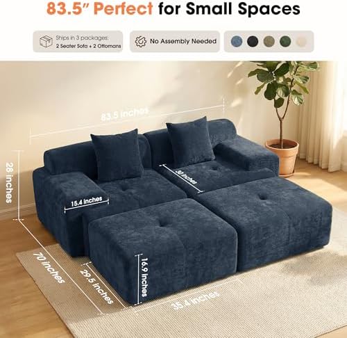 84" Modular Loveseat Couch - Image 2