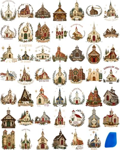 ZMRU Vintage Christian Christmas Rub On Transfers by ZMRU