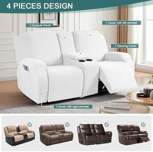 Ruaozz Stretch Loveseat Recliner Cover - Image 4