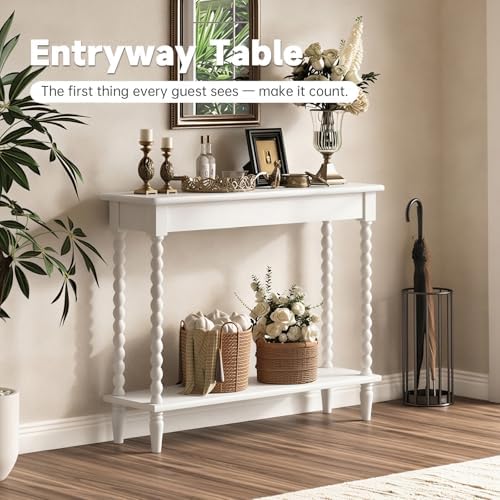 45" Narrow Entryway Table with Storage Shelf, 5 Min Assembly - Image 5