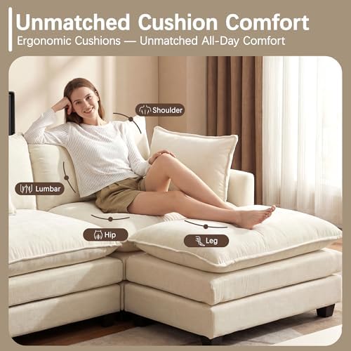 Modular Sectional Sofa 133" Oversized Cloud Couch - Image 4