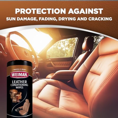 Weiman Leather Cleaner, Conditioner & Protector, 2 Pack Wipe - Image 4