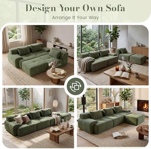 GRUSIGN 108'' Modular Boneless Sofa, Sectional Couch - Image 3