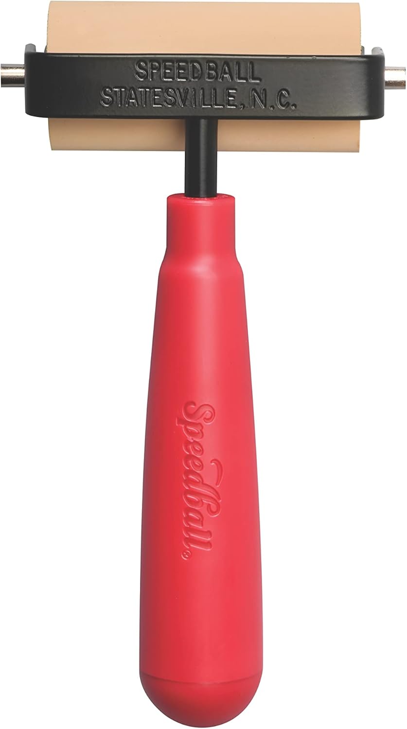 Speedball Soft Rubber Brayer, 2.5-Inch - Roller for Printmaking, Gel & Block Printing and Crafting - Made in USA